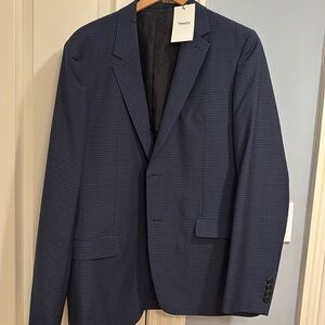 THEORY Gingham men's suit blazer
